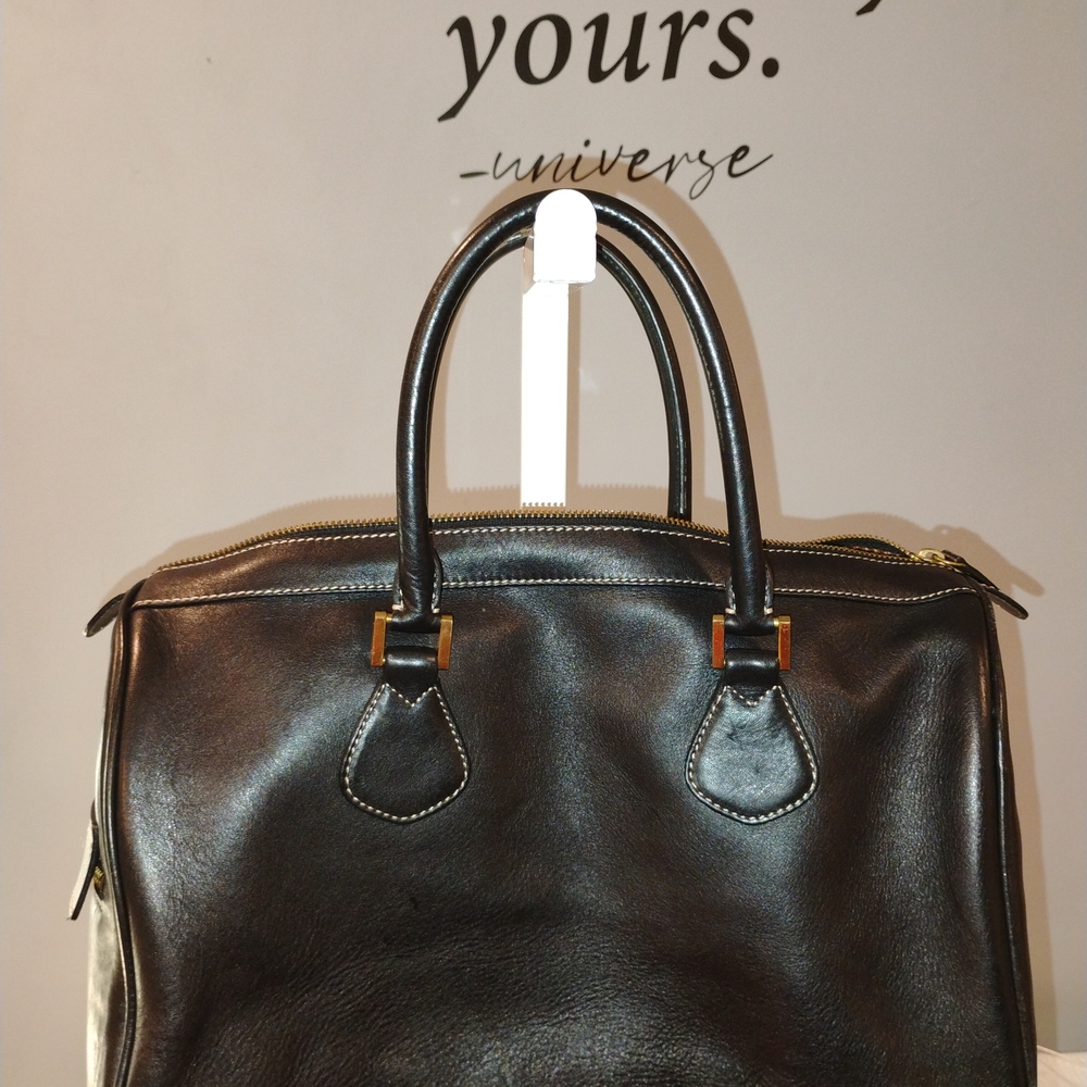 J. Crew Black Leather Satchel